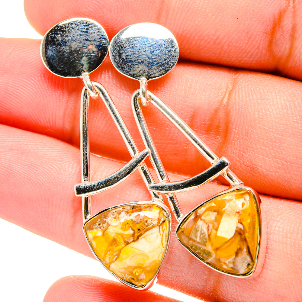 Brecciated Mookaite Earrings handcrafted by Ana Silver Co - EARR420754