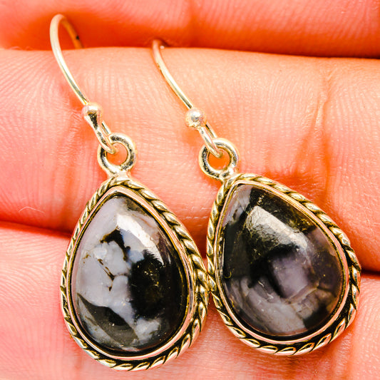 Gabbro Stone Earrings handcrafted by Ana Silver Co - EARR420756