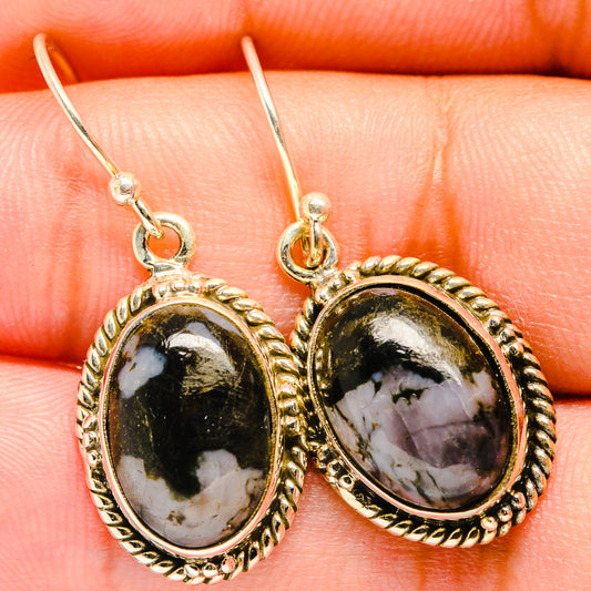 Gabbro Stone Earrings handcrafted by Ana Silver Co - EARR420760