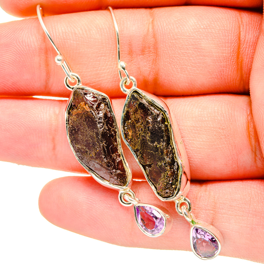 Garnet Earrings handcrafted by Ana Silver Co - EARR420765
