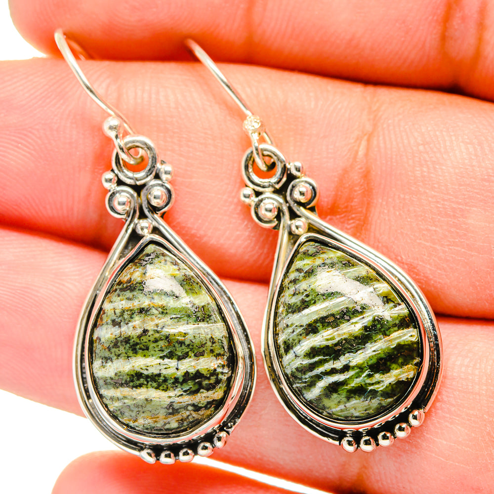 Lizard Jasper Earrings handcrafted by Ana Silver Co - EARR420766
