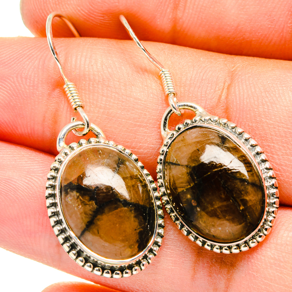 Chiastolite Earrings handcrafted by Ana Silver Co - EARR420779