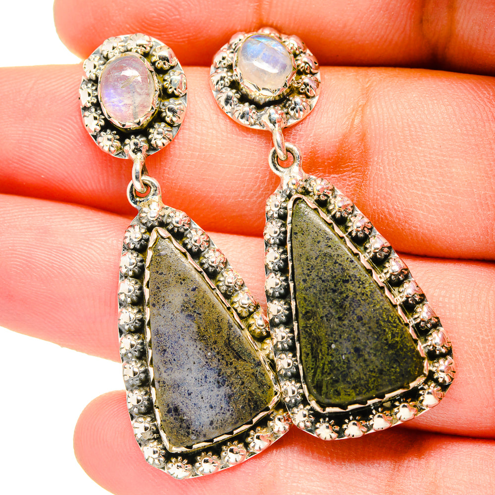Pyrite Agate Earrings handcrafted by Ana Silver Co - EARR420794