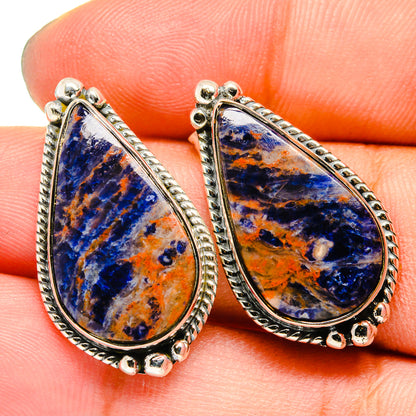 Sodalite Earrings handcrafted by Ana Silver Co - EARR420799