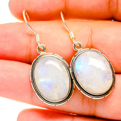 Rainbow Moonstone Earrings handcrafted by Ana Silver Co - EARR420804