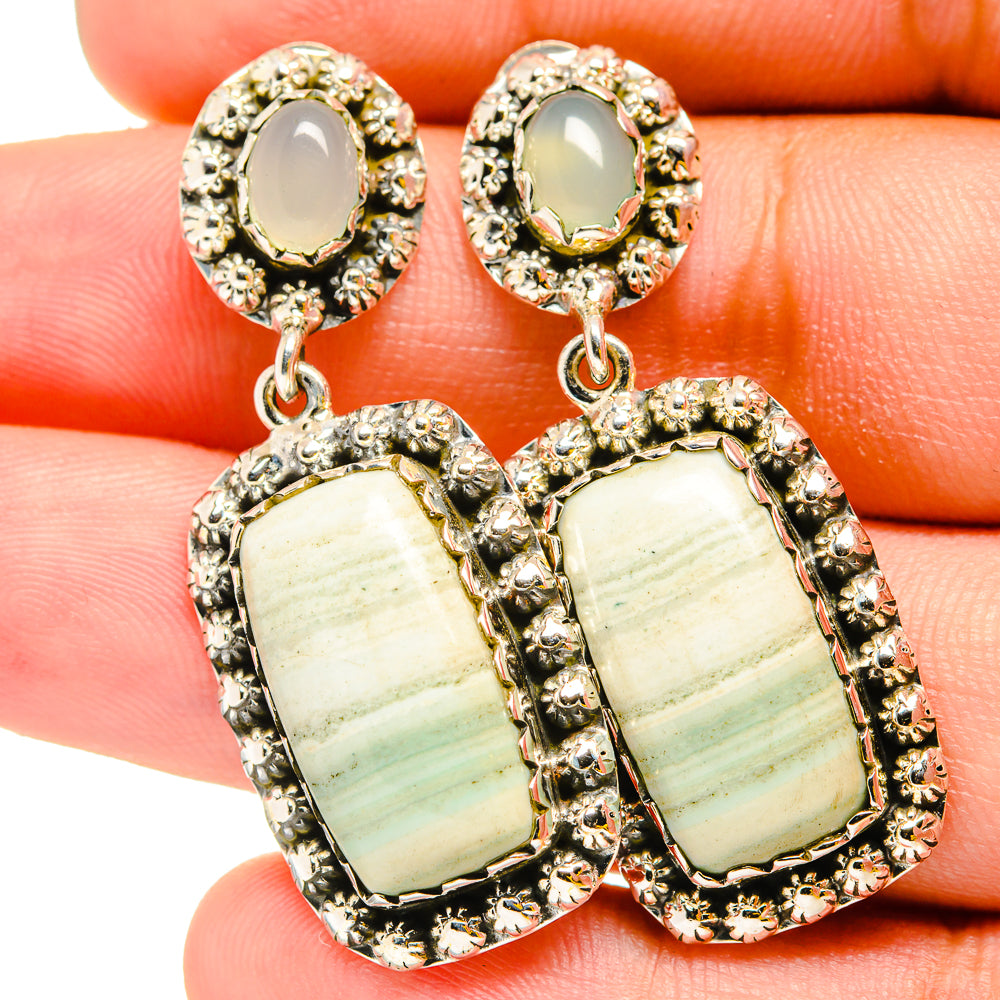 Green Jasper Earrings handcrafted by Ana Silver Co - EARR420805
