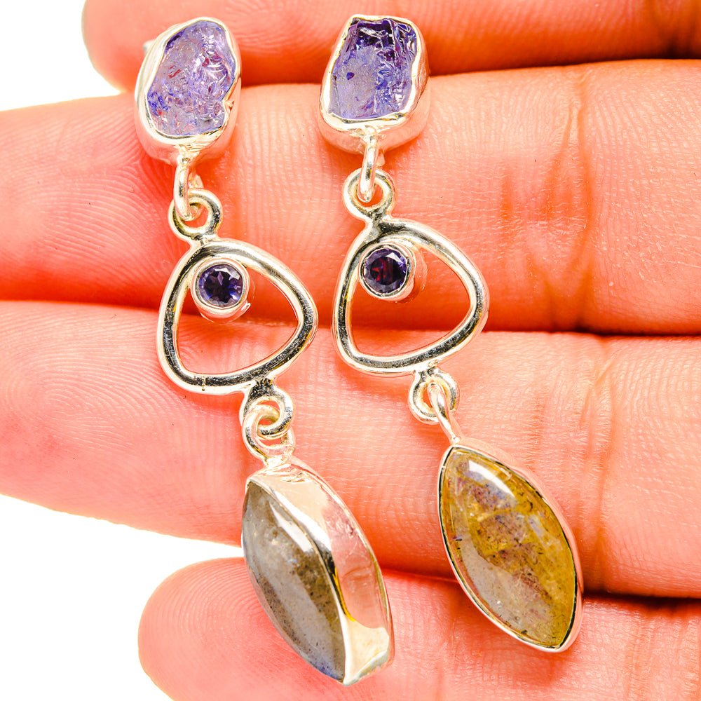 Labradorite Earrings handcrafted by Ana Silver Co - EARR420806
