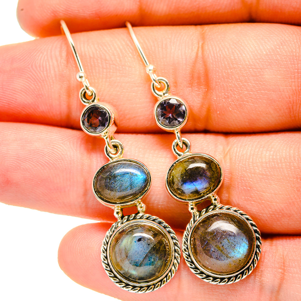 Labradorite Earrings handcrafted by Ana Silver Co - EARR420810