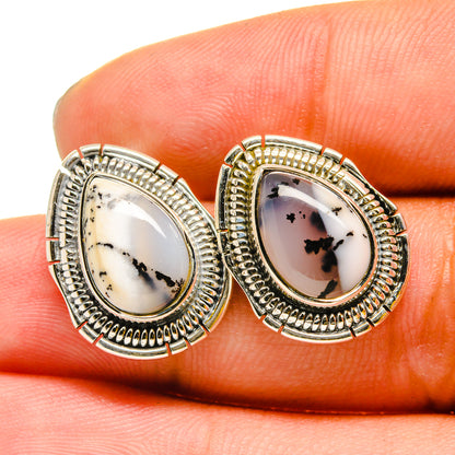 Dendritic Opal Earrings handcrafted by Ana Silver Co - EARR420817