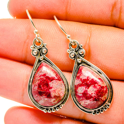 Thulite Earrings handcrafted by Ana Silver Co - EARR420819