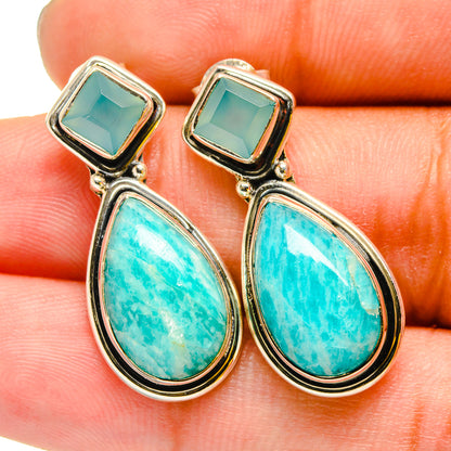 Amazonite Earrings handcrafted by Ana Silver Co - EARR420825