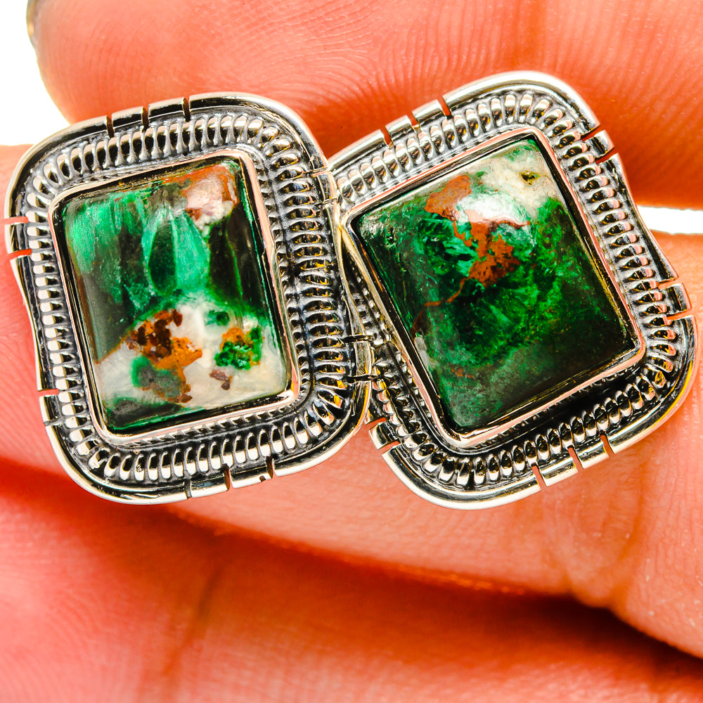 Chrysocolla Earrings handcrafted by Ana Silver Co - EARR420828