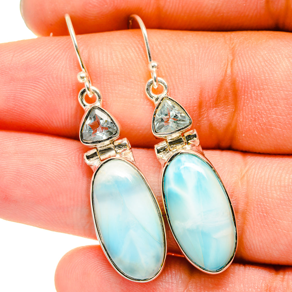 Larimar Earrings handcrafted by Ana Silver Co - EARR420829