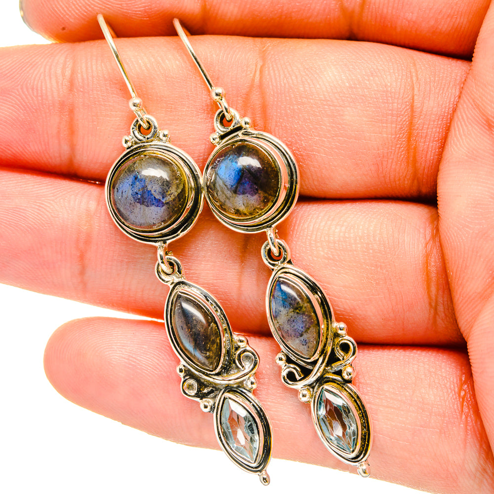 Labradorite Earrings handcrafted by Ana Silver Co - EARR420834