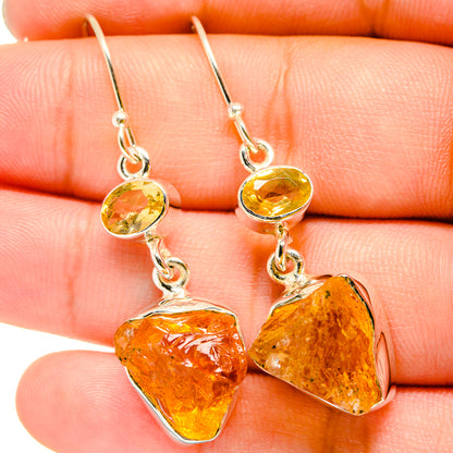 Citrine Earrings handcrafted by Ana Silver Co - EARR420837