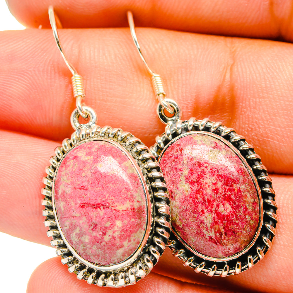 Thulite Earrings handcrafted by Ana Silver Co - EARR420842