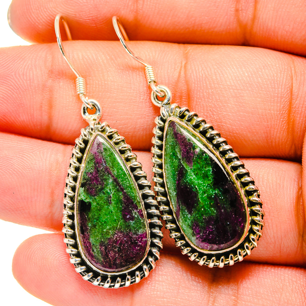 Ruby Zoisite Earrings handcrafted by Ana Silver Co - EARR420843