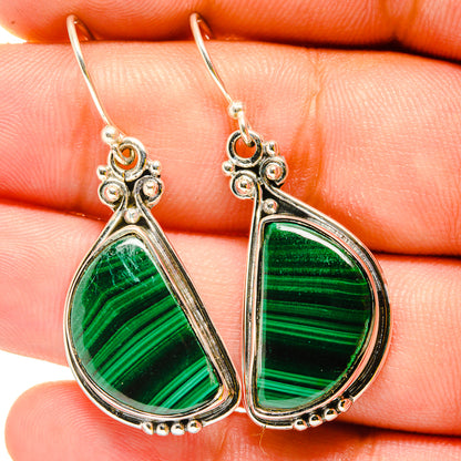 Malachite Earrings handcrafted by Ana Silver Co - EARR420850