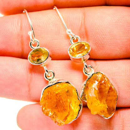 Citrine Earrings handcrafted by Ana Silver Co - EARR420857