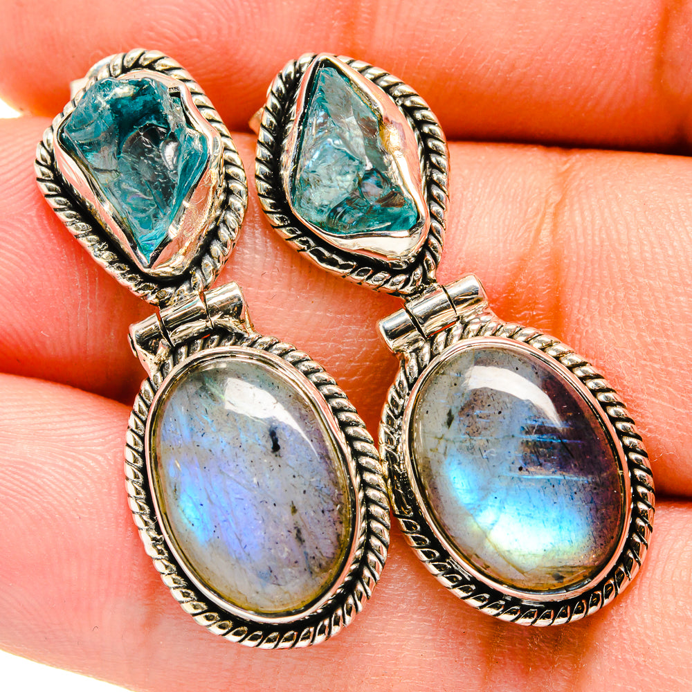 Labradorite Earrings handcrafted by Ana Silver Co - EARR420858