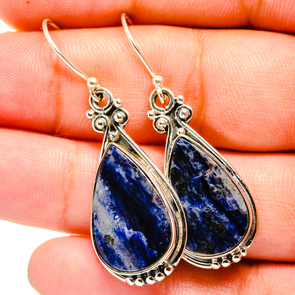 Sodalite Earrings handcrafted by Ana Silver Co - EARR420862