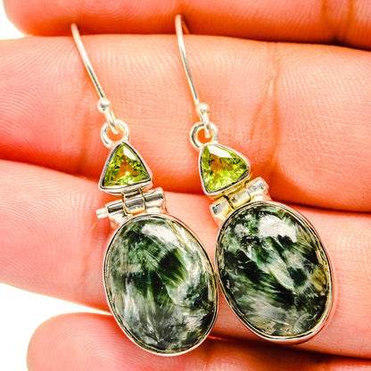 Seraphinite Earrings handcrafted by Ana Silver Co - EARR420869