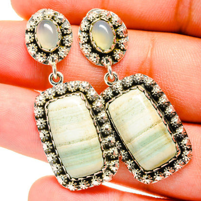 Green Jasper Earrings handcrafted by Ana Silver Co - EARR420880