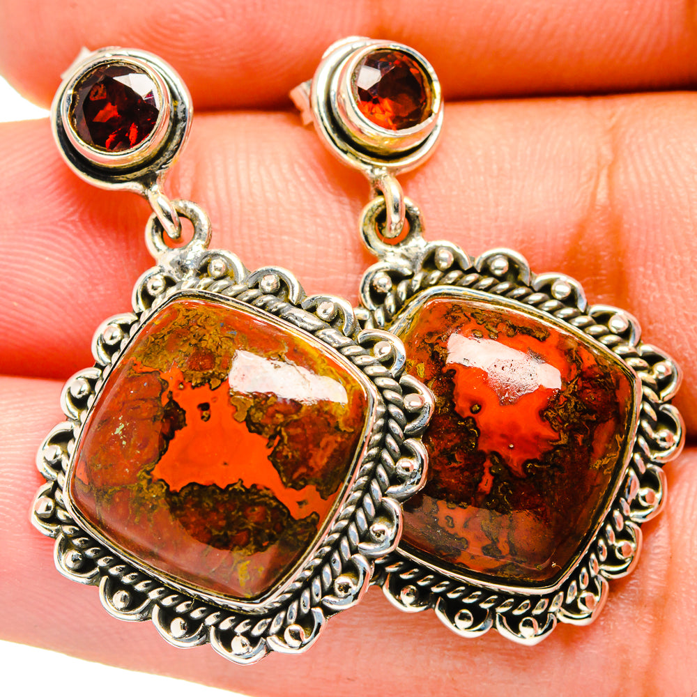 Moroccan Agate Earrings handcrafted by Ana Silver Co - EARR420881