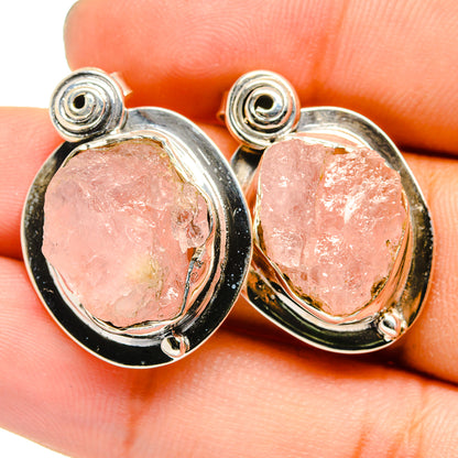 Rose Quartz Earrings handcrafted by Ana Silver Co - EARR420887