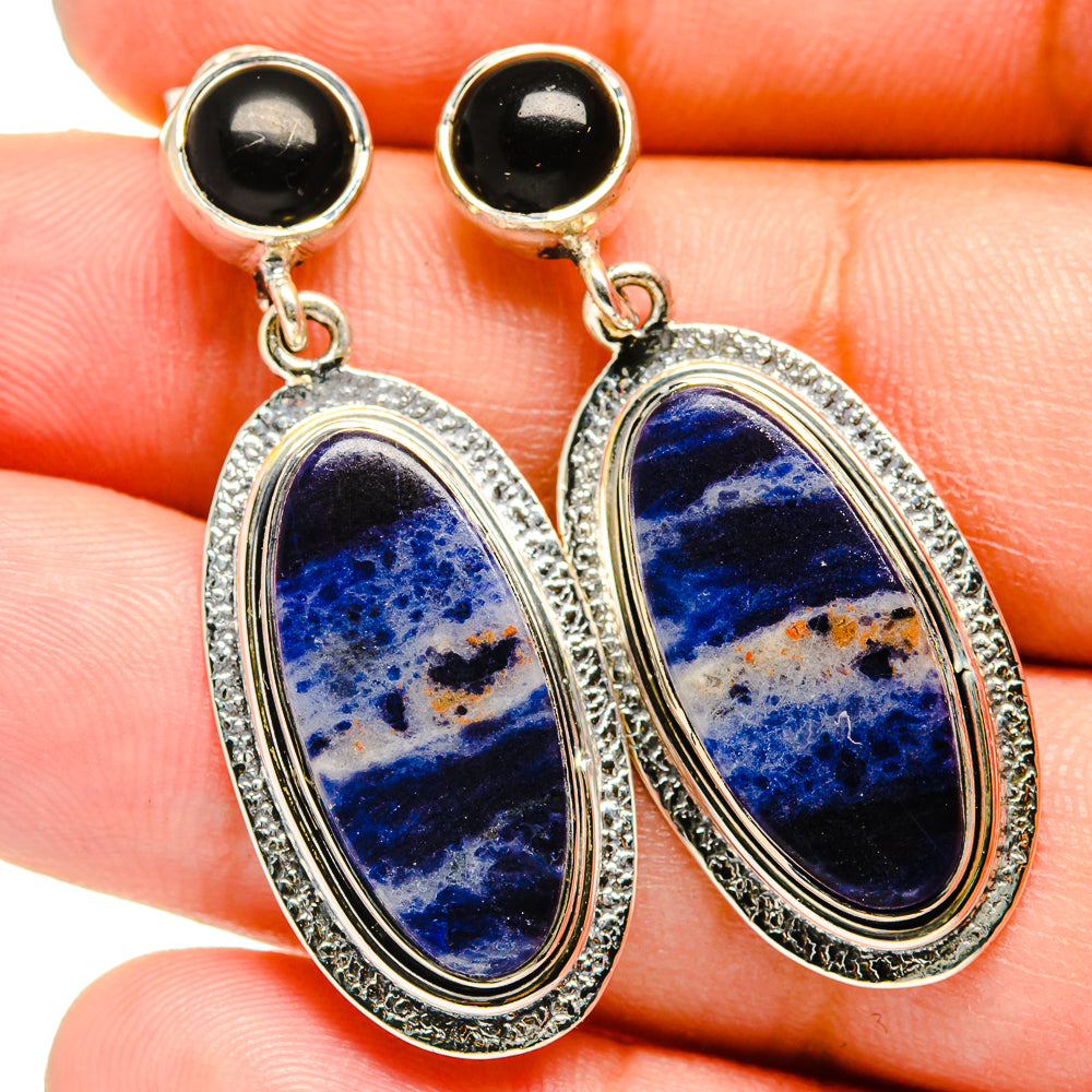 Sodalite Earrings handcrafted by Ana Silver Co - EARR420891