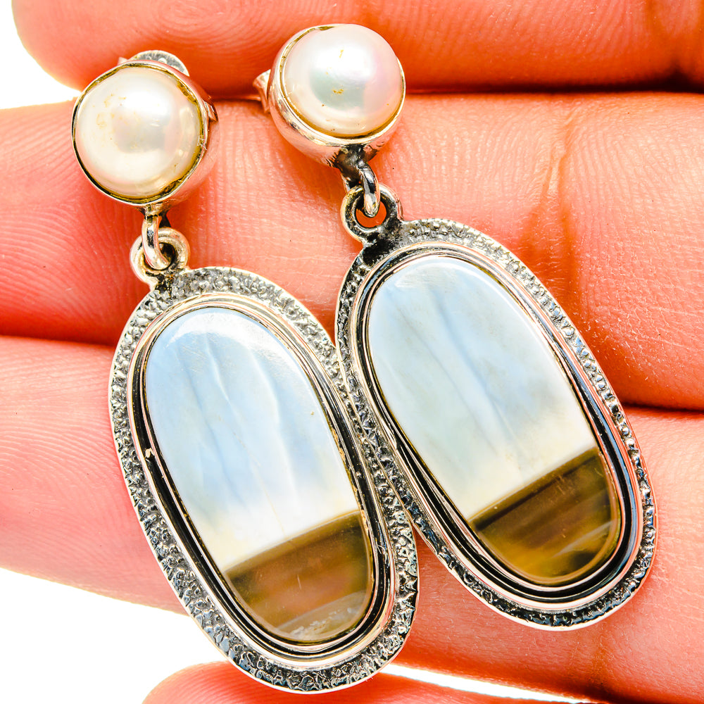 Owyhee Opal Earrings handcrafted by Ana Silver Co - EARR420896
