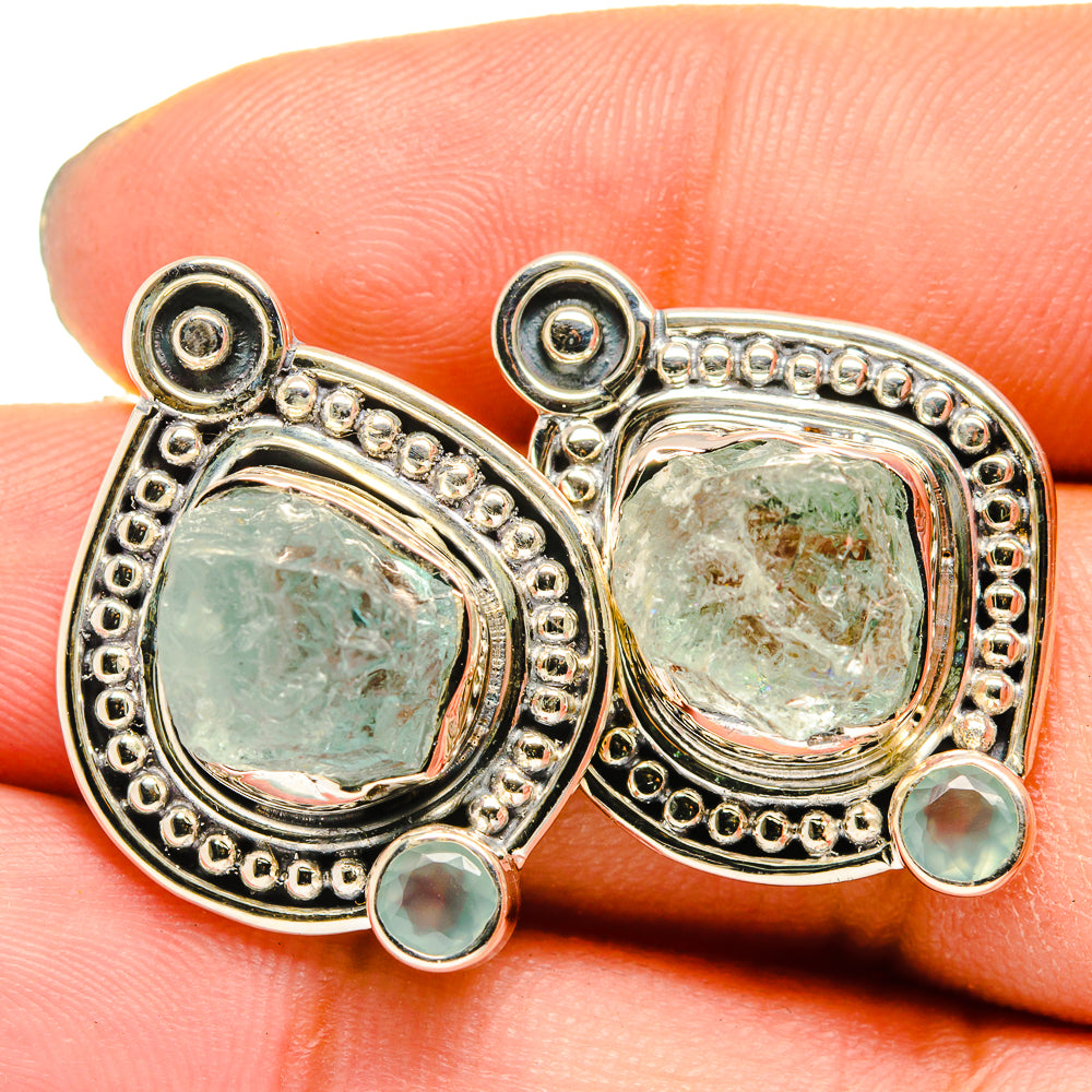Aquamarine Earrings handcrafted by Ana Silver Co - EARR420897