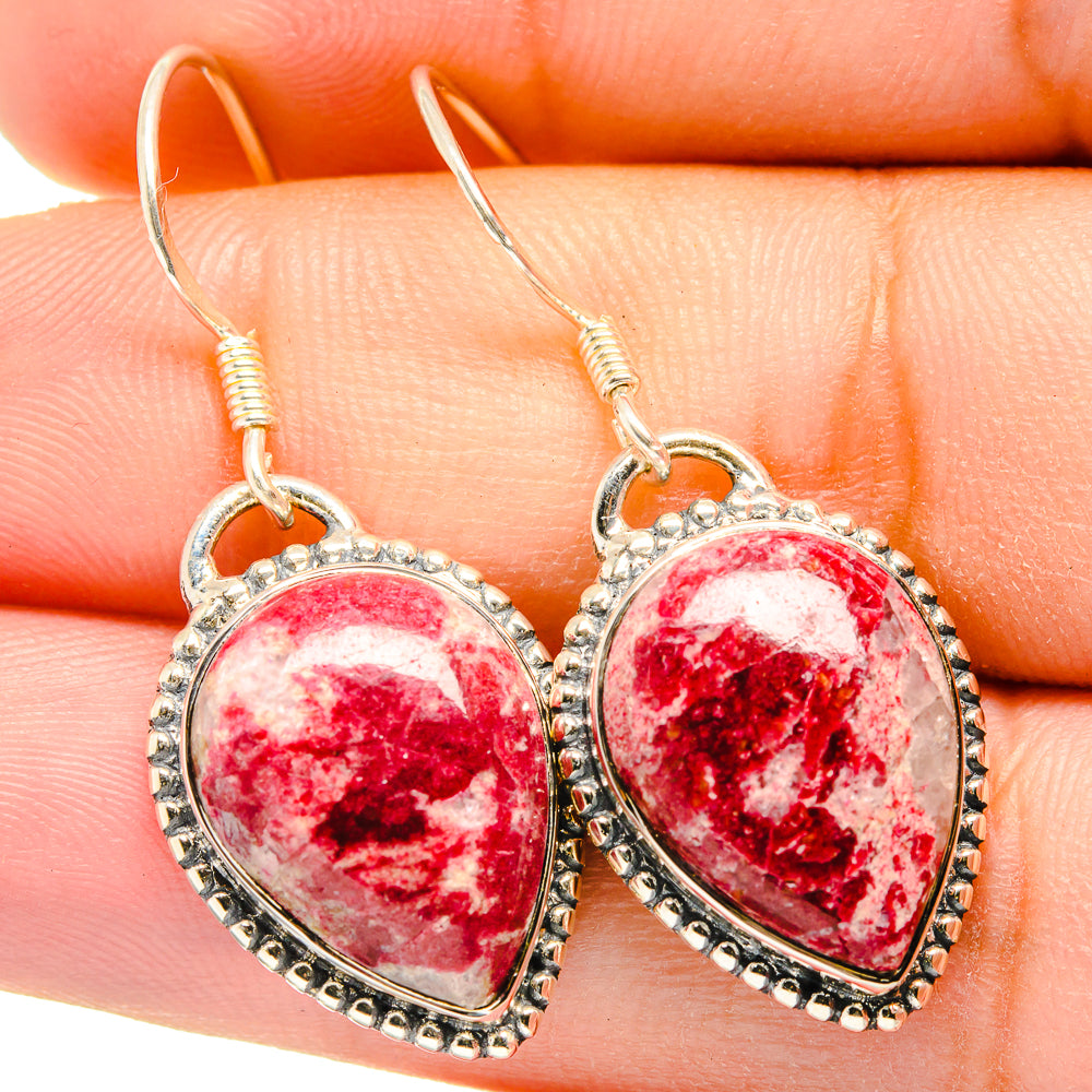 Thulite Earrings handcrafted by Ana Silver Co - EARR420903