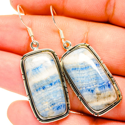 Blue Scheelite Earrings handcrafted by Ana Silver Co - EARR420916