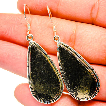 Pyrite Agate Earrings handcrafted by Ana Silver Co - EARR420921