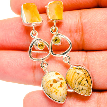 Picture Jasper Earrings handcrafted by Ana Silver Co - EARR420924