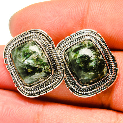 Seraphinite Earrings handcrafted by Ana Silver Co - EARR420926