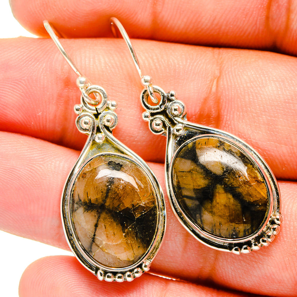 Chiastolite Earrings handcrafted by Ana Silver Co - EARR420929