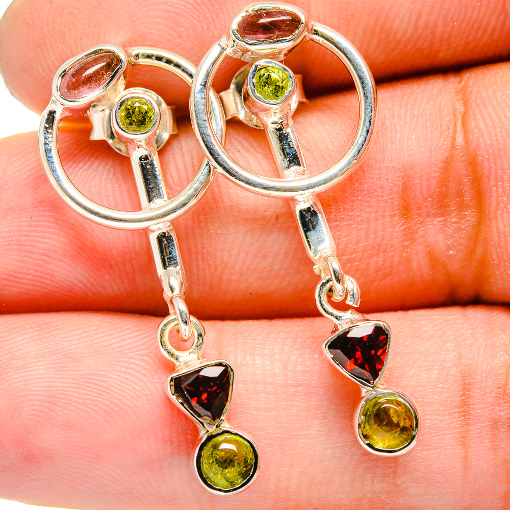 Garnet Earrings handcrafted by Ana Silver Co - EARR420940