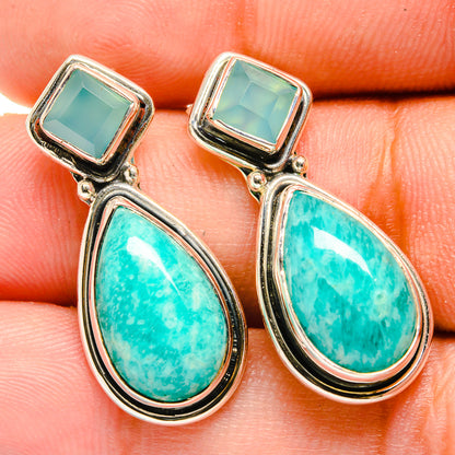 Amazonite Earrings handcrafted by Ana Silver Co - EARR420942