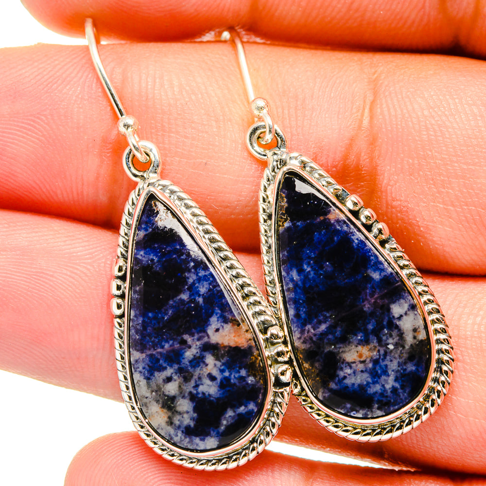 Sodalite Earrings handcrafted by Ana Silver Co - EARR420943
