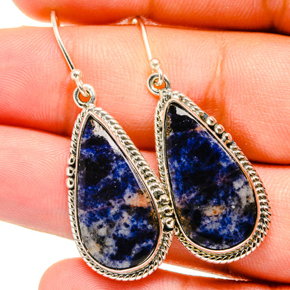 Sodalite Earrings handcrafted by Ana Silver Co - EARR420943