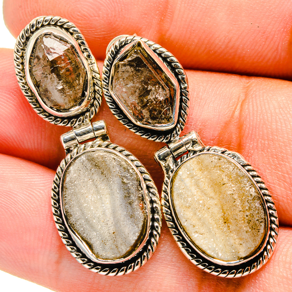 Desert Druzy Earrings handcrafted by Ana Silver Co - EARR420947