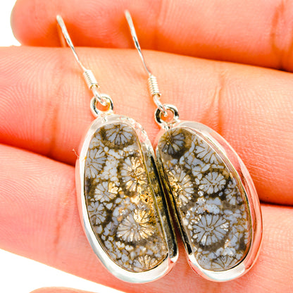 Fossil Coral Earrings handcrafted by Ana Silver Co - EARR420964