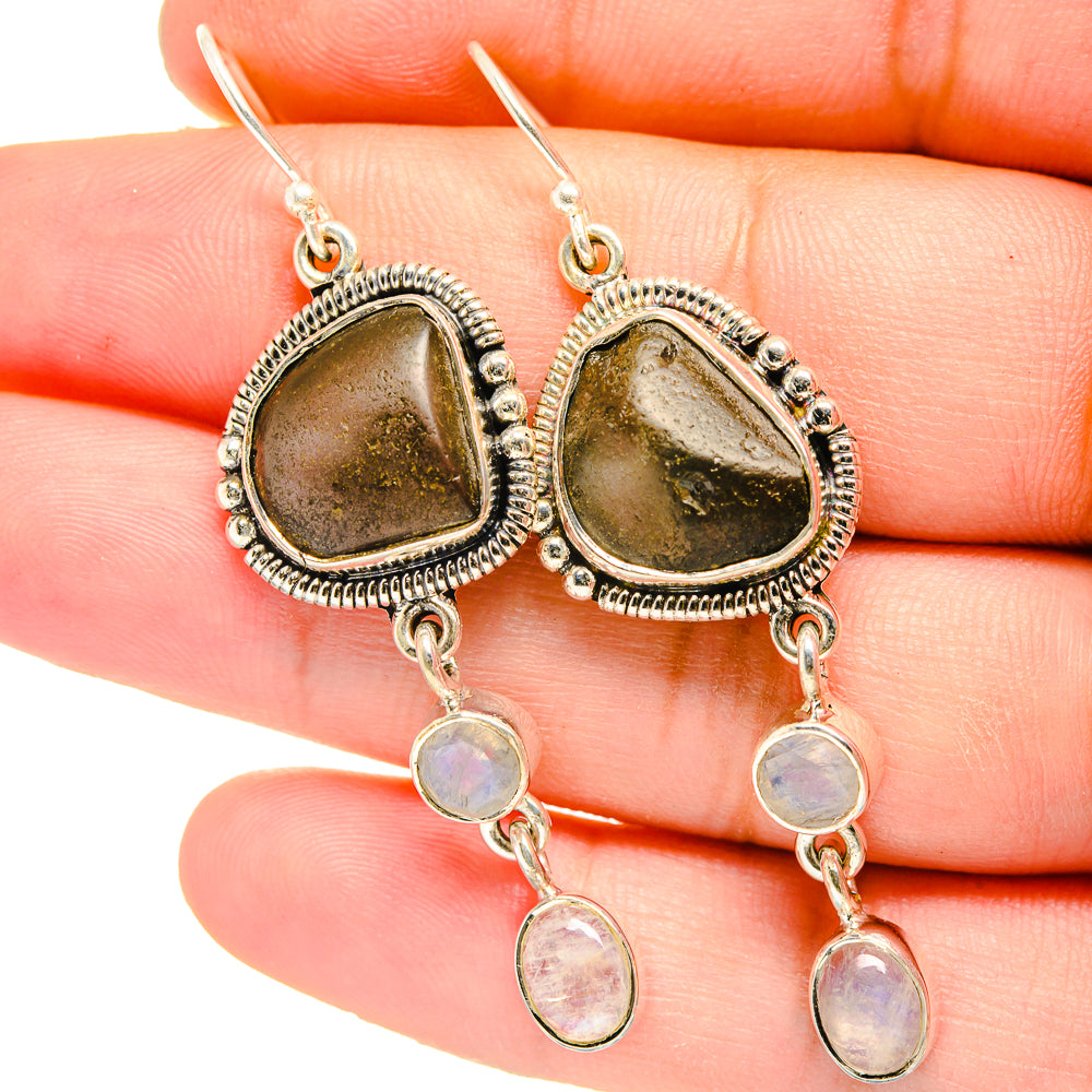 Moonstone, Rainbow Moonstone Earrings handcrafted by Ana Silver Co - EARR420976