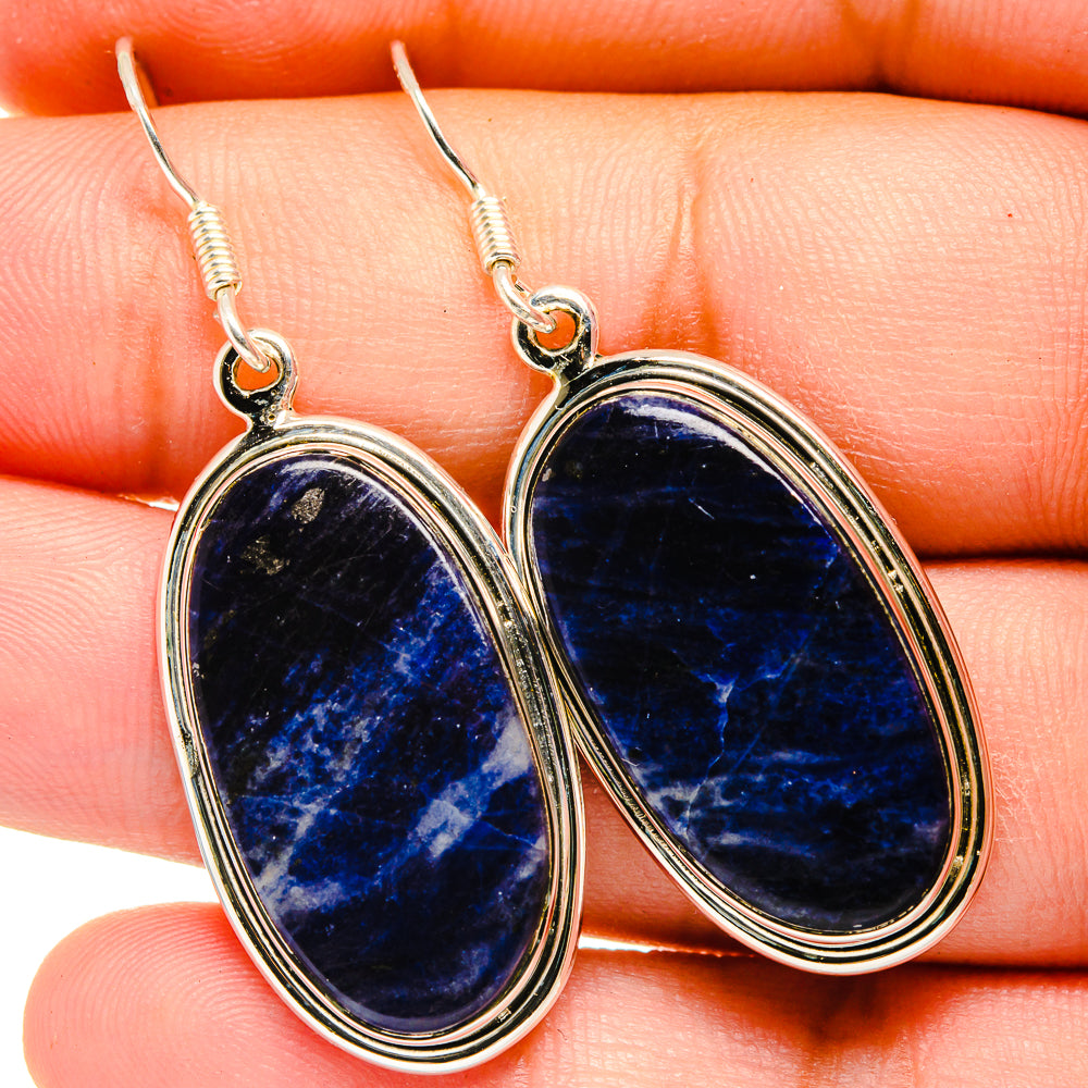 Sodalite Earrings handcrafted by Ana Silver Co - EARR420983