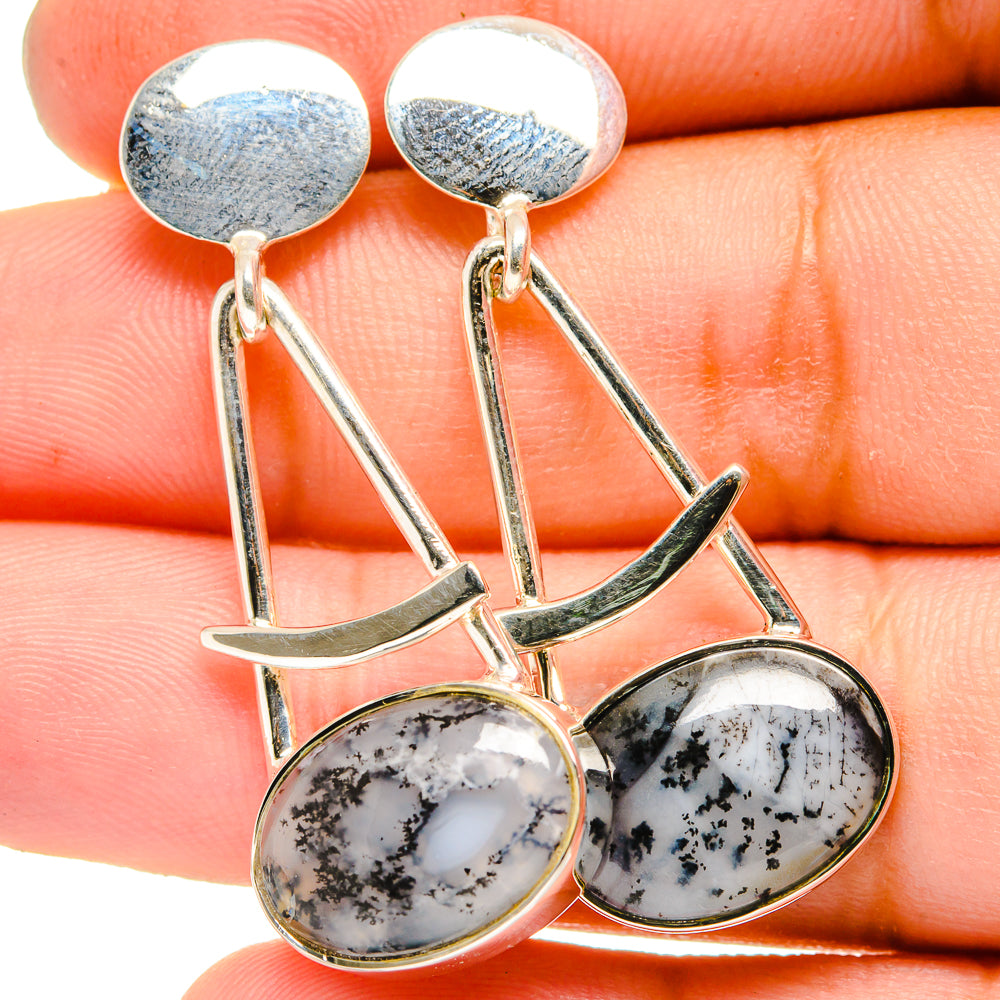 Dendritic Opal Earrings handcrafted by Ana Silver Co - EARR420984