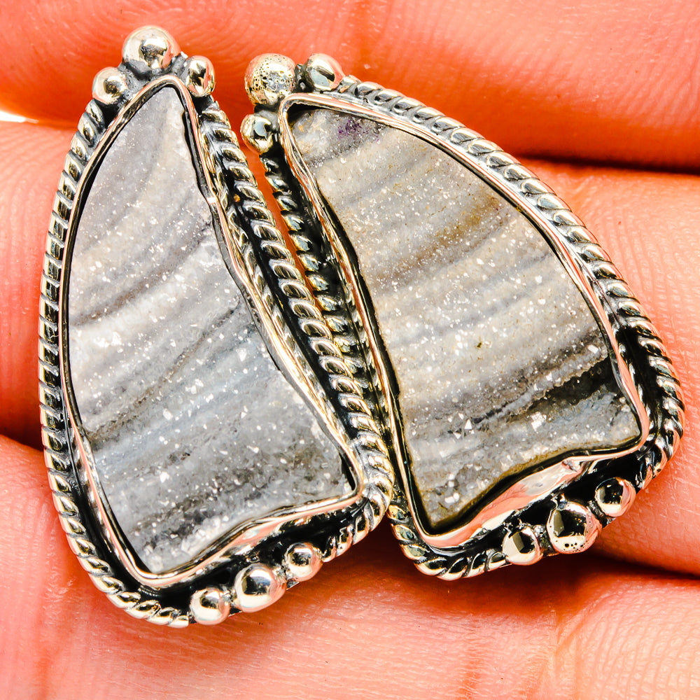 Desert Druzy Earrings handcrafted by Ana Silver Co - EARR420985