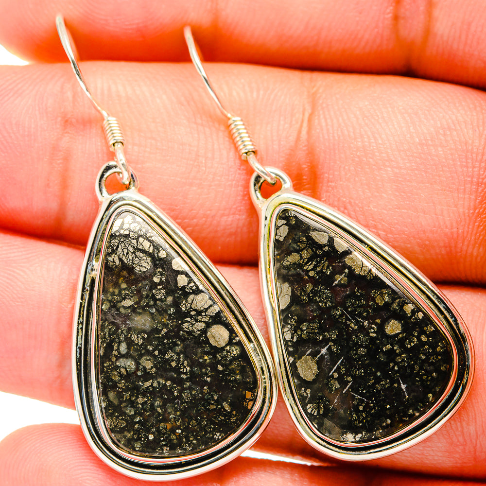 Pyrite Agate Earrings handcrafted by Ana Silver Co - EARR420994