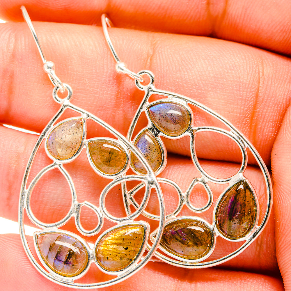 Labradorite Earrings handcrafted by Ana Silver Co - EARR421007